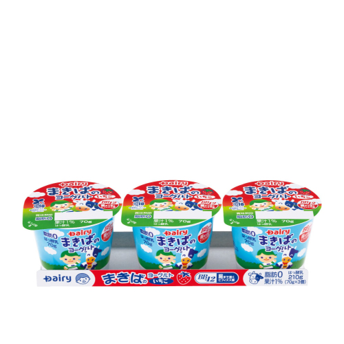まきばのヨーグルトいちご70g×3