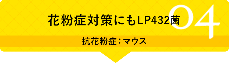 04 花粉症対策にもLP432菌